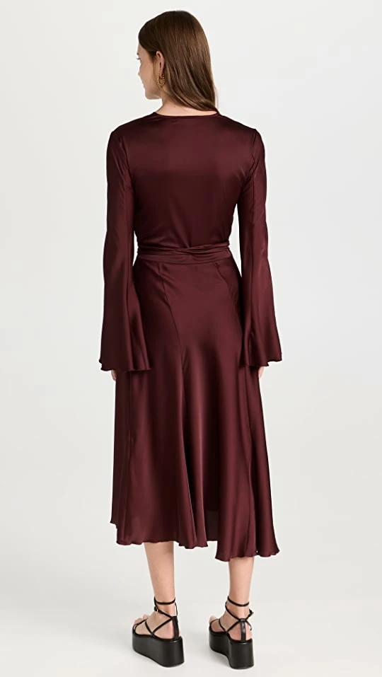 New β Acne Studios Sateen Slit π Dress Wine Red 𧨠2 New β Acne Studios Sateen Slit π Dress Wine Red 𧨠- Image 2