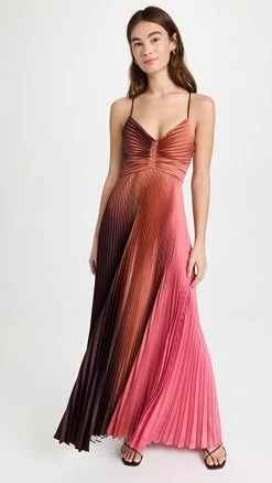 Front Page 54 Best deal π A.L.C. Ariya π Dress Pink/Chocolate β¨