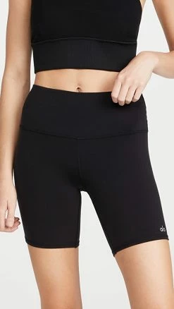 Coupon 😉 Alo Yoga High Waist Biker Shorts Black ❤️