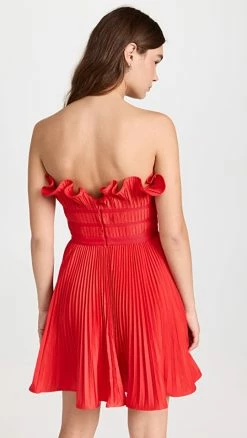 Alternative view of Cheapest 🥰 AMUR Lorena Strapless Mini 👗 Dress Pomegranate 😉