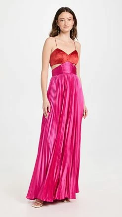 Front Page 40 Budget π AMUR Elodie Gown Red Rose/Magenta π€©