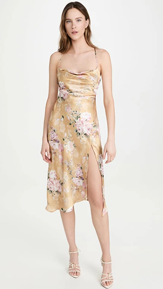 Hot Sale 𧨠ASTR The Label Gaia π Dress Mustard Floral π― 1 Hot Sale 𧨠ASTR The Label Gaia π Dress Mustard Floral π―