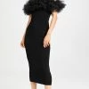 Cheap ⭐ Autumn Cashmere Tulle Off The Shoulder 👗 Dress Black/Black 🧨