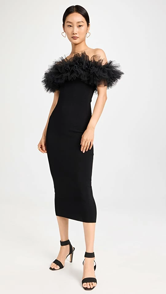 Cheap β Autumn Cashmere Tulle Off The Shoulder π Dress Black/Black 𧨠1 Cheap β Autumn Cashmere Tulle Off The Shoulder π Dress Black/Black π§¨