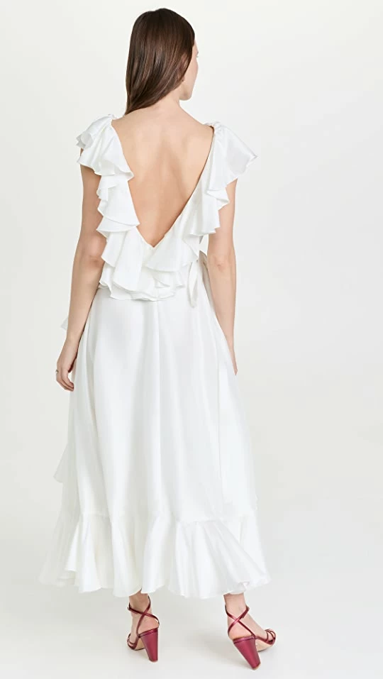 Budget 𧨠Azeeza Ollie Midi π Dress White π€© 2 Budget 𧨠Azeeza Ollie Midi π Dress White π€© - Image 2