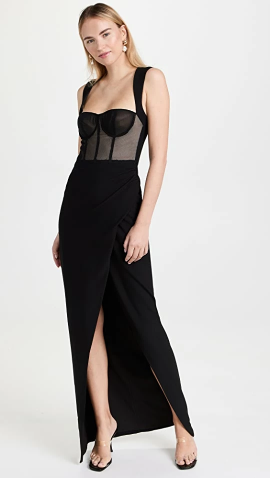 Best Sale π₯° Black Halo Malvina Gown Black/Black π₯ 1 Best Sale π₯° Black Halo Malvina Gown Black/Black π₯