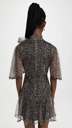 Alternative view of Top 10 🤩 Black Halo Coralia Mini 👗 Dress Lavish Leopard ✔️