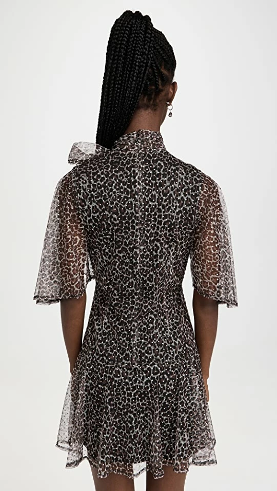 Top 10 π€© Black Halo Coralia Mini π Dress Lavish Leopard βοΈ 2 Top 10 π€© Black Halo Coralia Mini π Dress Lavish Leopard βοΈ - Image 2
