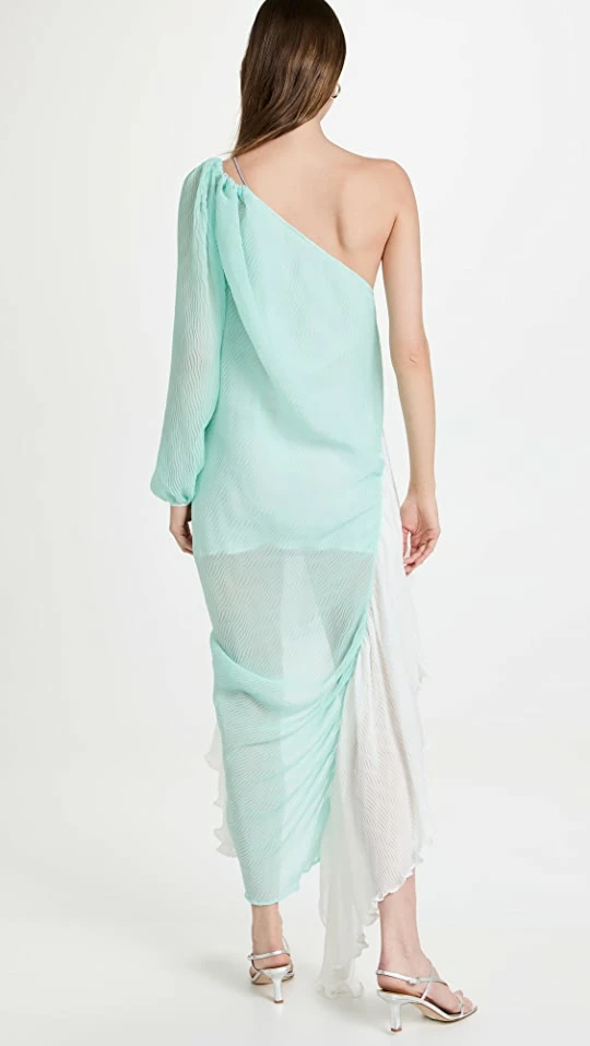 Outlet π BROGGER Pleated Lara π Dress Mint/White β 2 Outlet π BROGGER Pleated Lara π Dress Mint/White β - Image 2