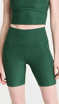 Promo 😉 Beyond Yoga Spacedye Team Pockets High Waisted Biker Shorts VETIVER GREEN-PINE 🛒