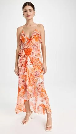 Budget ✨ Camilla Long Wrap 👗 Dress With Frill Dragon Mother 👍