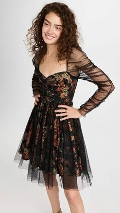 Best Sale 😉 Cara Cara Ritchie 👗 Dress Multi Jacobean Black ⭐