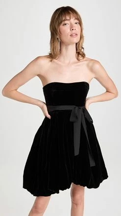 Best Sale ⌛ Cara Cara Veronica 👗 Dress Black Velvet 😀