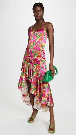 Hot Sale 𧨠CAROLINE CONSTAS Holland π Dress Pink βοΈ Summer Floral β€οΈ