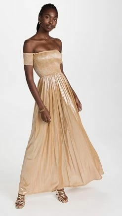 Best reviews of β CAROLINE CONSTAS Evangelia π Dress Gold π