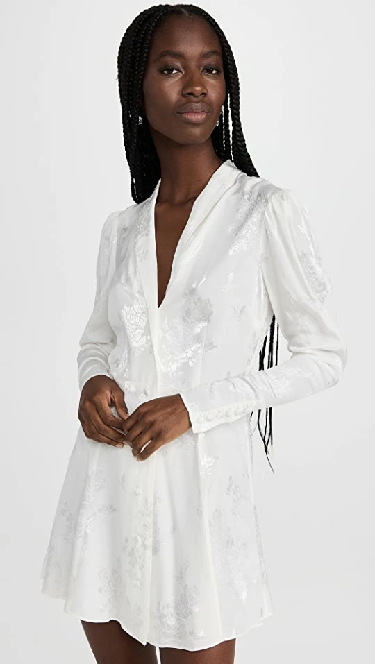 New π CAROLINE CONSTAS Corinne Mini π Dress White π₯° 1 New π CAROLINE CONSTAS Corinne Mini π Dress White π₯°