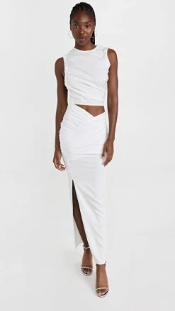 Budget π Christopher Esber Christo Wrapped Tank π Dress White β¨