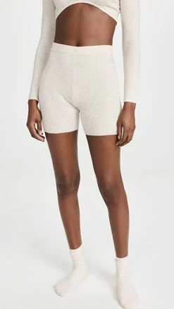 Budget 🧨 Calvin Klein Underwear Sweater Lounge Sleep Shorts Oatmeal Heather280 ❤️