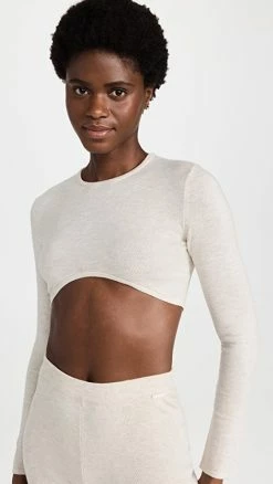 Best deal ⭐ Calvin Klein Underwear Lounge Crew Neck Sweater Oatmeal Heather280 ⭐