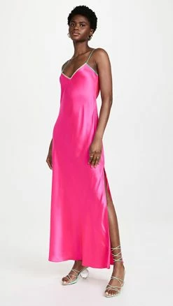 Best Sale 🛒 DANNIJO Maxi Bias Slip 👗 Dress Acid Pink ⌛