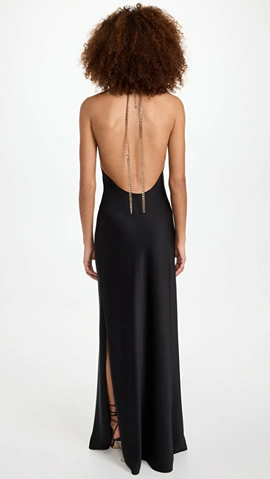 Discount π― DANNIJO Chain Halter Maxi π Dress Noir π 2 Discount π― DANNIJO Chain Halter Maxi π Dress Noir π - Image 2