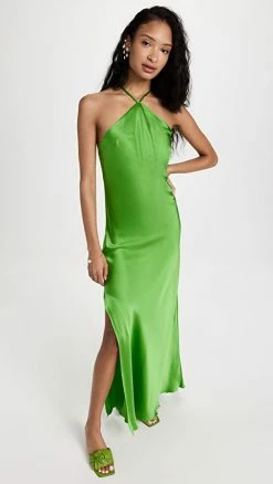 Buy 🥰 DANNIJO Halter Maxi 👗 Dress Kelly Green 🎉