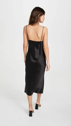 Alternative view of Best reviews of ❤️ Fleur Du Mal Cowl Neck Slip 👗 Dress Black 🤩