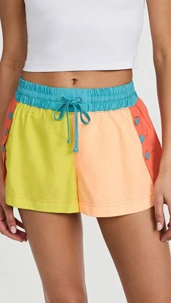 Wholesale 😀 FP Movement By Free People Invigorate Colorblock Shorts Lime Combo ⭐