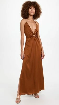 Deals 😀 Fame And Partners The Florence 👗 Dress Rust 🤩