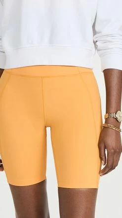 Best Sale 😍 Girlfriend Collective High-Rise Compressive Bike Shorts Golden Glow ⌛