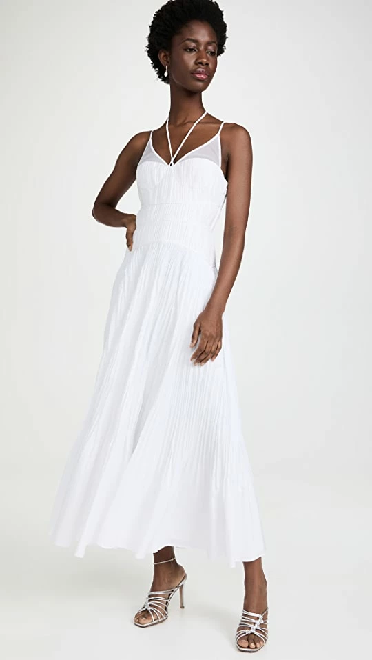 Coupon π Jonathan Simkhai Indy Plisse Poplin Bustier π Dress White π€© 1 Coupon π Jonathan Simkhai Indy Plisse Poplin Bustier π Dress White π€©