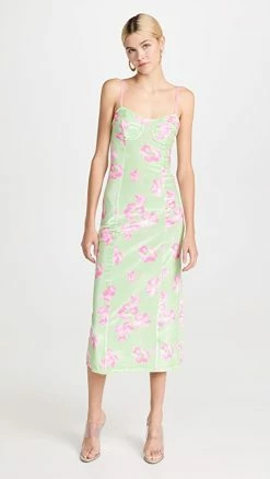 Top 10 👍 LoveShackFancy Sima Midi 👗 Dress Peony Mint 😀