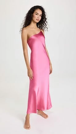 Flash Sale 👍 Maison Essentiele Asymmetrical Maxi Slip Magenta 🌟