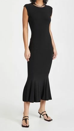 Cheapest 😀 Norma Kamali Sleeveless Fishtail 👗 Dress Black ✔️