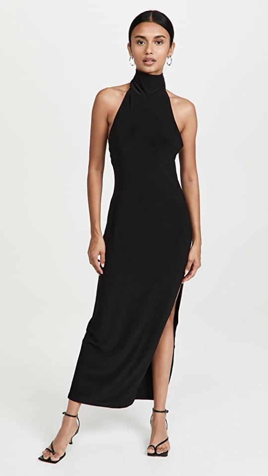 Best reviews of π₯ Norma Kamali Halter Turtle Side Slit Gown Black π― 1 Best reviews of π₯ Norma Kamali Halter Turtle Side Slit Gown Black π―
