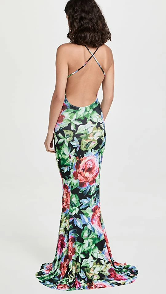 Buy π Norma Kamali Mermaid Fishtail Gown Rose Garden βοΈ 2 Buy π Norma Kamali Mermaid Fishtail Gown Rose Garden βοΈ - Image 2