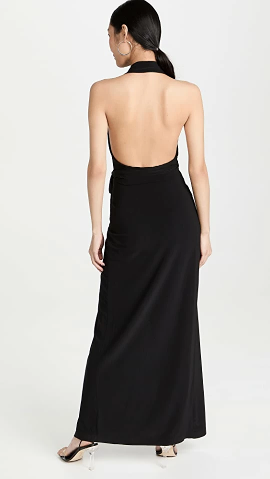 Discount 𧨠Norma Kamali Halter Wrap Straight Gown Black π 2 Discount 𧨠Norma Kamali Halter Wrap Straight Gown Black π - Image 2