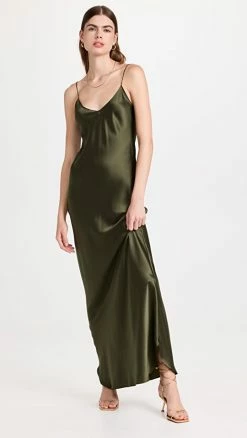 Cheapest ✨ Nili Lotan Cami Gown Clover 🥰