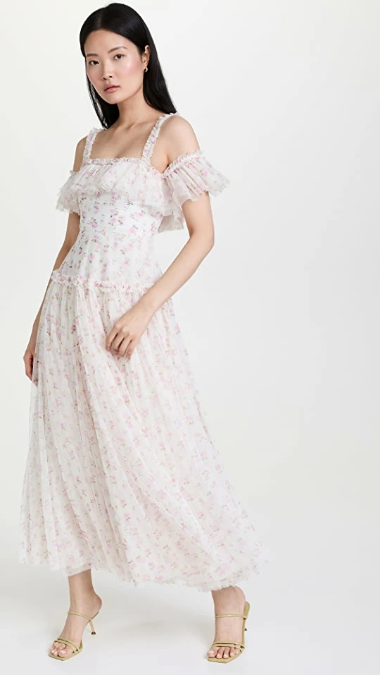 Hot Sale π Needle & Thread Bijou Rose Off Shoulder Gown Moonshine/Wisteria π 1 Hot Sale π Needle & Thread Bijou Rose Off Shoulder Gown Moonshine/Wisteria π