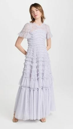 Flash Sale 𧨠Needle & Thread Valentine Ruffle Gown Porcelain Blue π