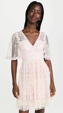 Best reviews of π Needle & Thread Sweetheart Lace Mini π Dress Champagne/Pink π