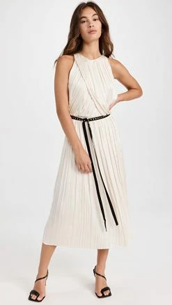 Budget β€οΈ 3.1 Phillip Lim Irregular Pleated π Dress Unbleached β
