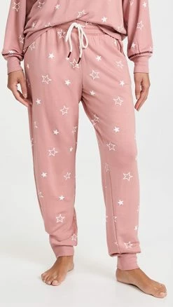 New 🛒 PJ Salvage Star Band Pants Rosewood ⭐