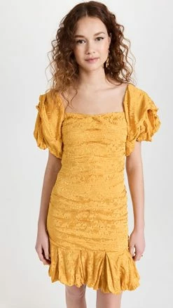 Front Page 26 Best reviews of π Prabal Gurung Rose Ruched Mini π Dress Saffron π€©