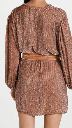 Alternative view of Buy 🌟 Retrofête Gabrielle Sequined 👗 Dress Bronze 💯