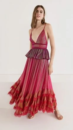 Buy 😍 ROCOCO SAND Lake Long 👗 Dress Lake Red 🎉