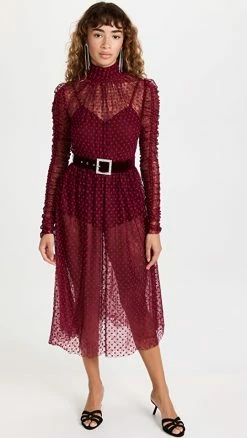 Front Page 48 Deals π Rebecca Vallance Midnight Kiss Midi π Dress Wine π€©