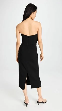 Alternative view of Buy 🔥 Rebecca Vallance Katie Strapless Midi 👗 Dress Black 🔔