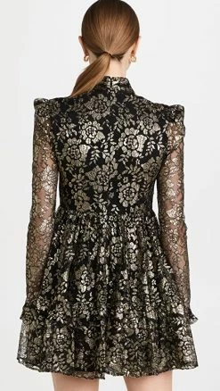 Alternative view of Cheapest ⌛ Rebecca Vallance Clementine Long Sleeve Mini 👗 Dress Gold 🌟