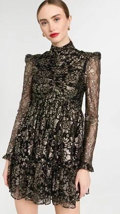 Cheapest β Rebecca Vallance Clementine Long Sleeve Mini π Dress Gold π